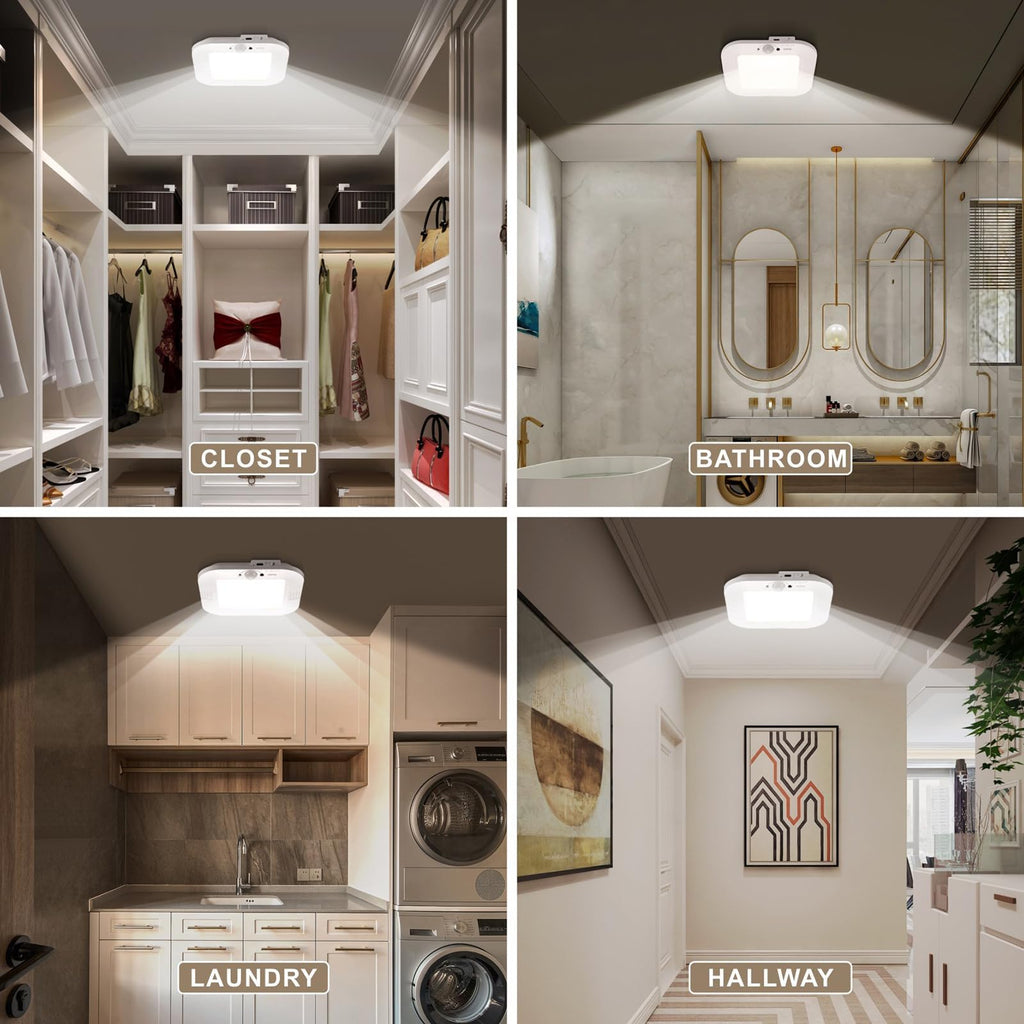 Rechargeable Motion Sensor Ceiling Light, Closet Light with USB Cable