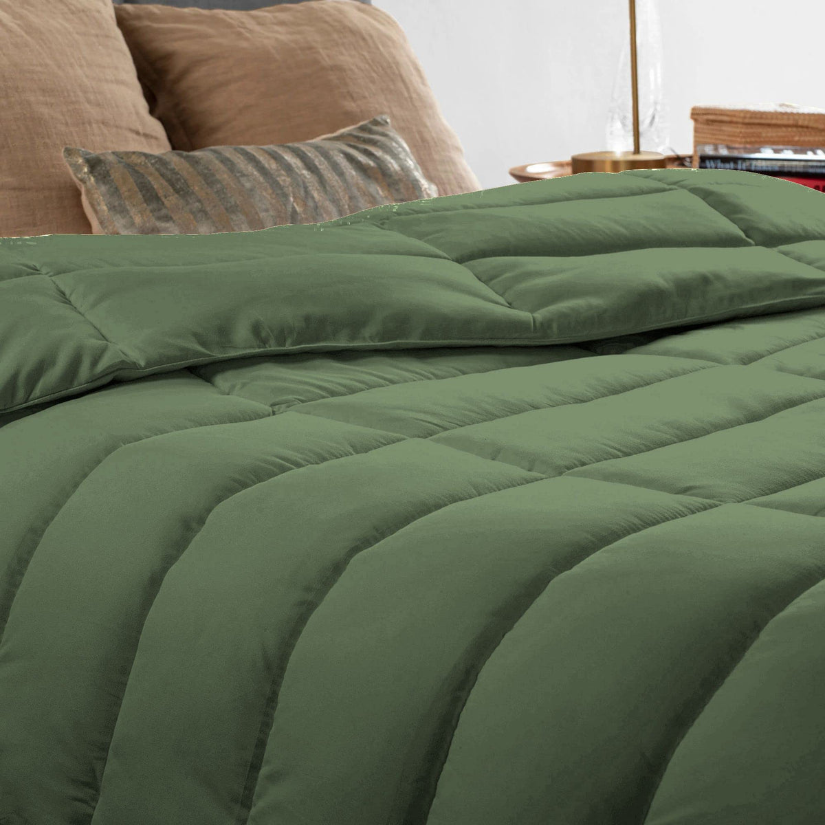 1 Piece Luxury Long Box Pattern Comforter Premium |Super Soft 450 GSM All Season, 1000 Thread Count, 100% Egyptian