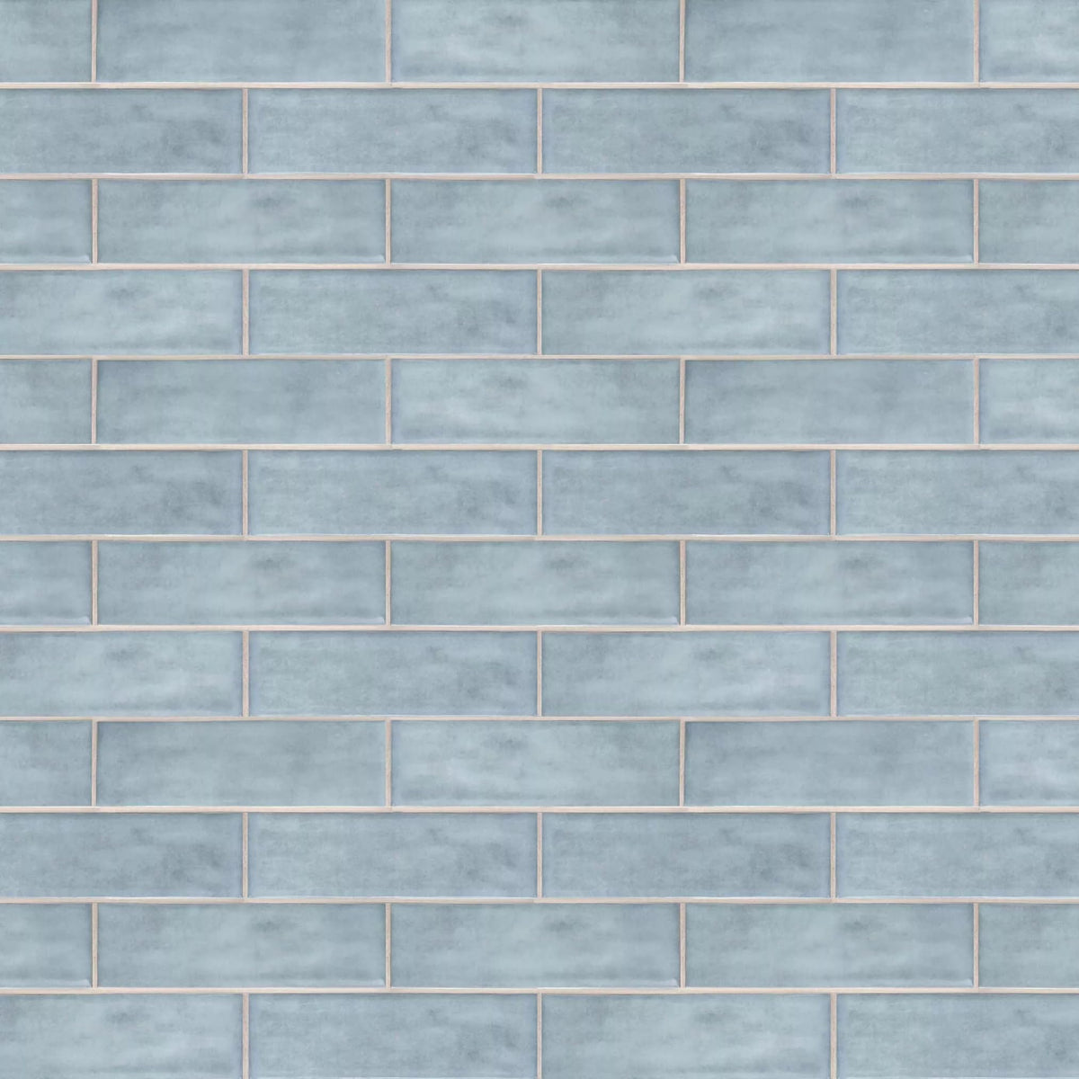 Handmade Zellige Look 2.5" x 8" Blue Porcelain Tile - High Gloss Pressed Edge Subway Tile for Wall & Floor, Bathroom