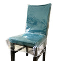Plastic Dining Chair Covers with Backrests, PVC Clear Chair Seat Cover, Waterproof Kitchen Protector Chair Slipcover