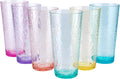 26-ounce Acrylic Highball Glasses Plastic Tumbler Larger Drinking Glasses, set of 6 Multicolor