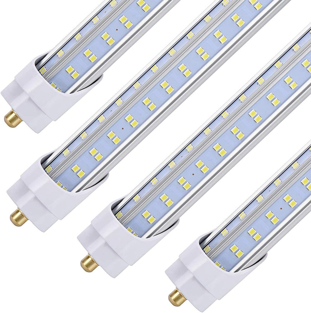 (10-Pack),8 Foot LED Bulbs,120W 19000lm 6000K Cold White, Super Bright, T8 T10 T12 LED Tube Lights, V Shaped 8FT LED