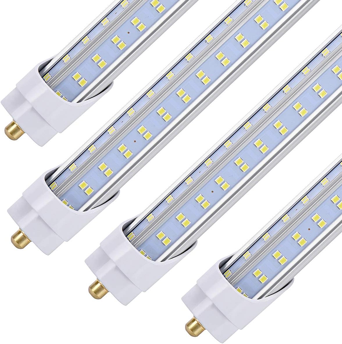 (10-Pack),8 Foot LED Bulbs,120W 19000lm 6000K Cold White, Super Bright, T8 T10 T12 LED Tube Lights, V Shaped 8FT LED