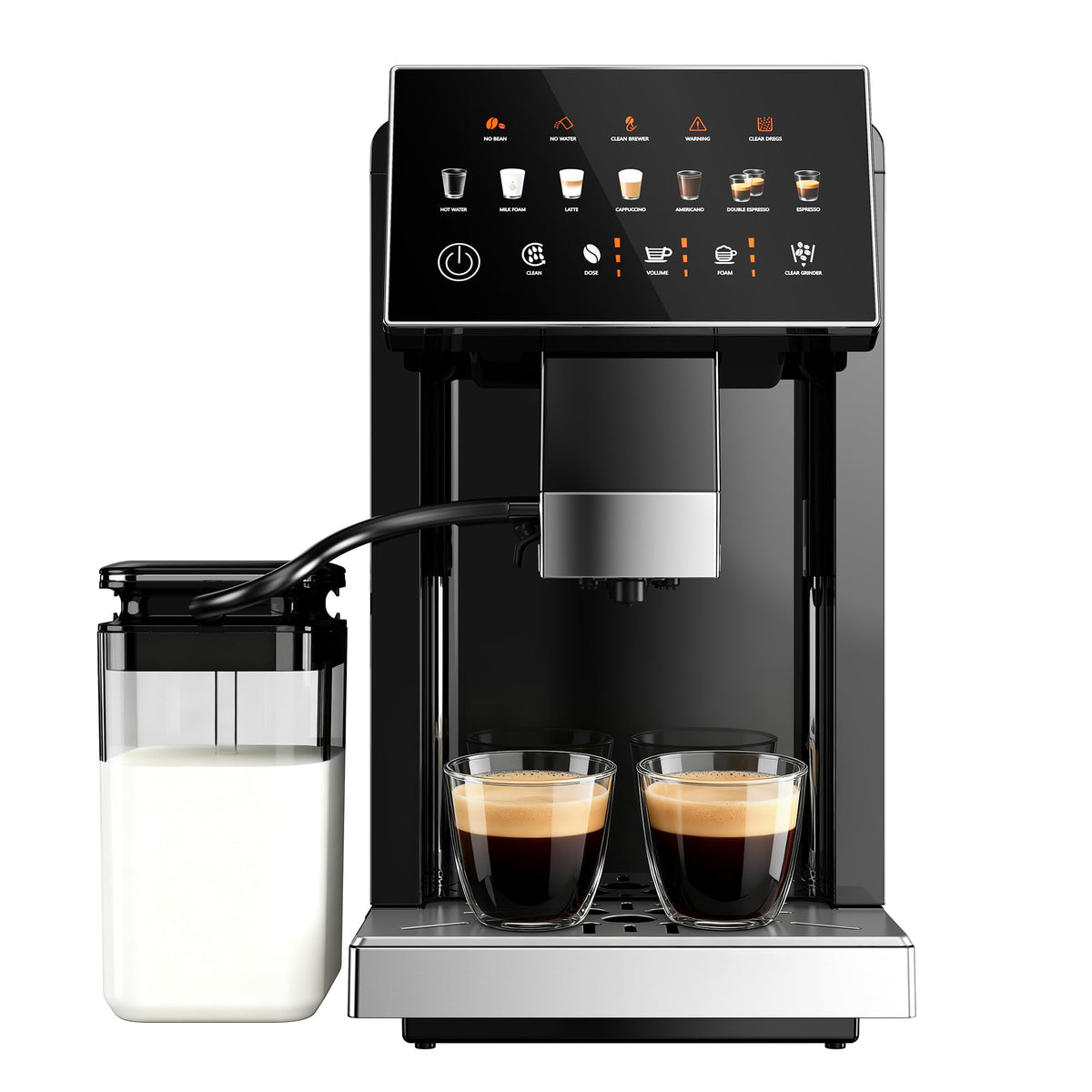Fully Automatic Espresso Machine with Milk Frother & Grinder