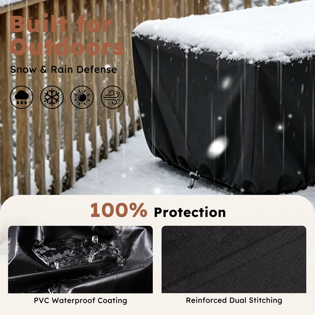 Fire Pit Cover for Outland Living 401/403, 44"L x 34"W x 25"H