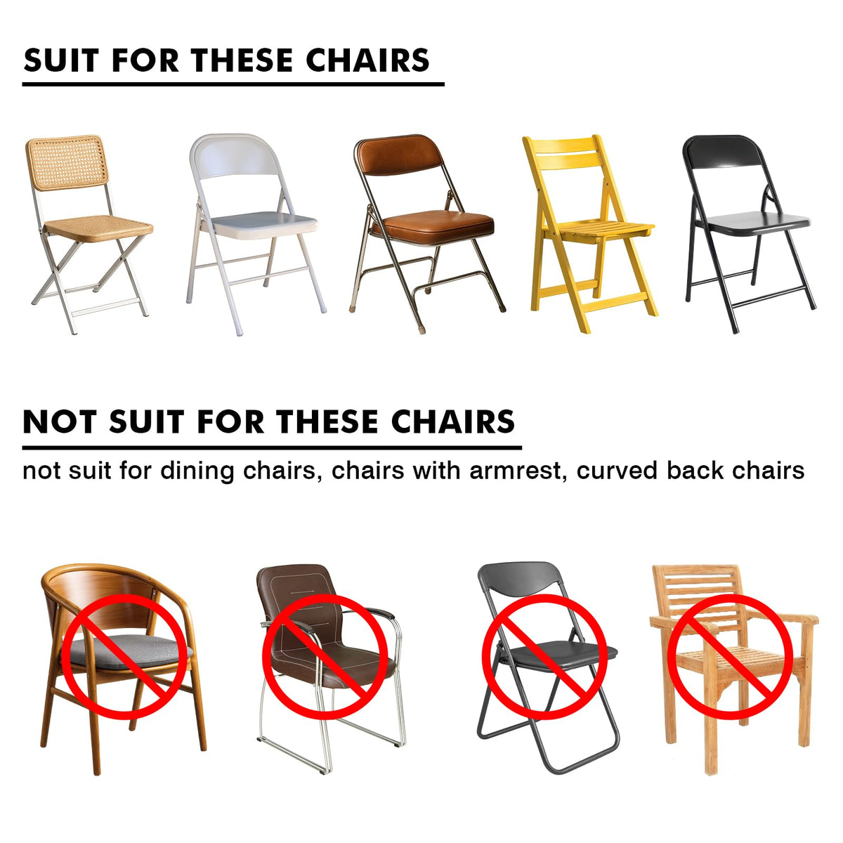 36 Pcs White Folding Chair Covers Spandex Stretch Slipcover