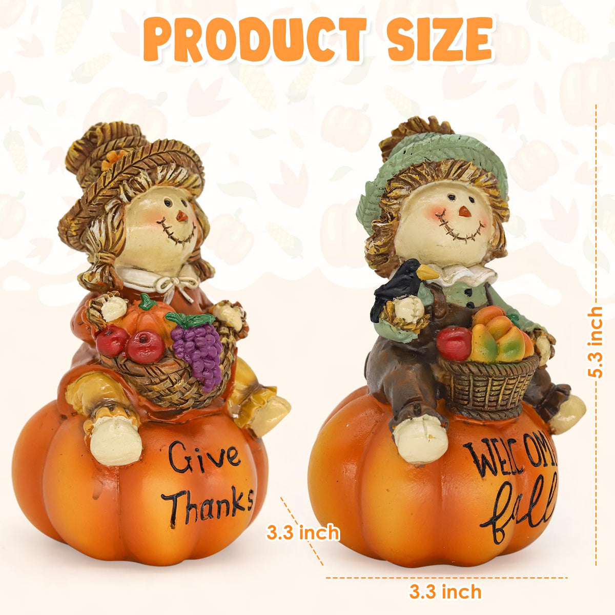 Thanksgiving Decorations, Harvest Decorations, Scarecrow for Garden Outside