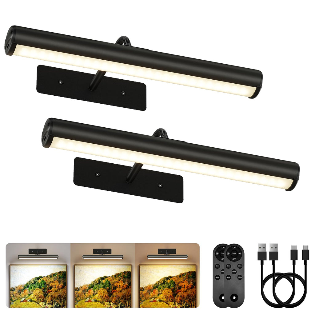 Wireless Picture Lights with 4000mAh Rechargeable Battery