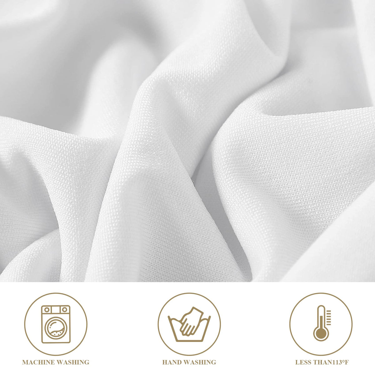12 Pack White Spandex Folding Waterproof Chair Cover, Stretch Chair Cover Protector for Wedding, Party, Dining