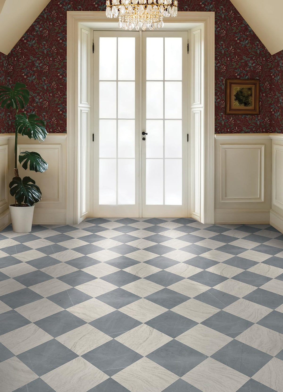 X Chris Loves Julia Bonneville Slate Peel and Stick Floor Tiles, FP6523