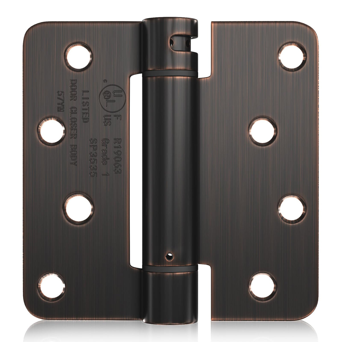 6 Pack Self Closing Door Hinges 4 Inch Oil Rubbed Bronze 1/4" Radius