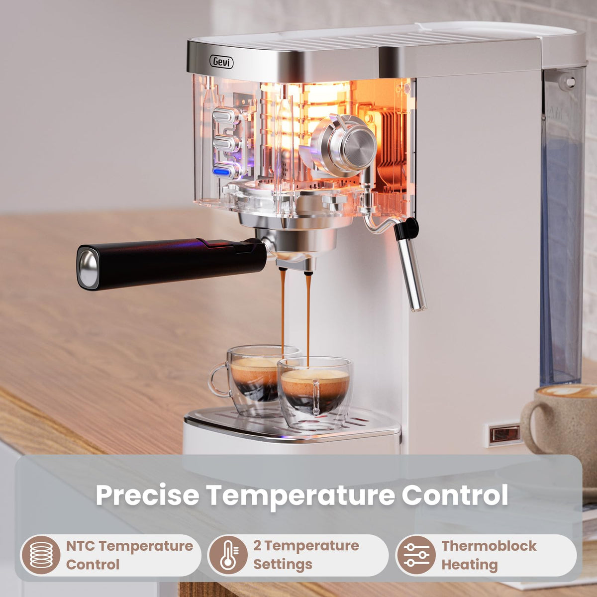 20 Bar Compact Espresso Machine with Milk Frother for Latte&Cappuccino