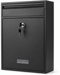 Locking Wall Mount Mailbox with Integrated Bend Handle & Bottom View Window
