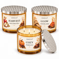 Autumn Ritual Trio, 3 Large 3-Wick Fall Scented Candles
