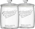 Gallon Glass Cookie Jar with Airtight Lid, 2 Pack - Set of 2