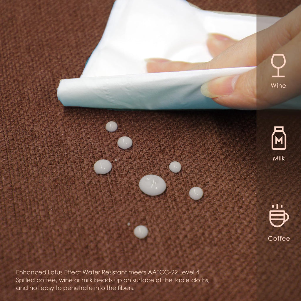 Rectangle Table Cloth Waterproof Brown 70"x55"