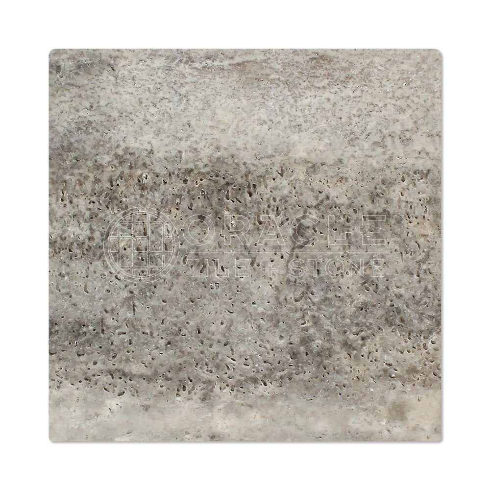Silver Travertine 12 X 12 Field Tile, Tumbled (LOT of 5 SQ. FT.)