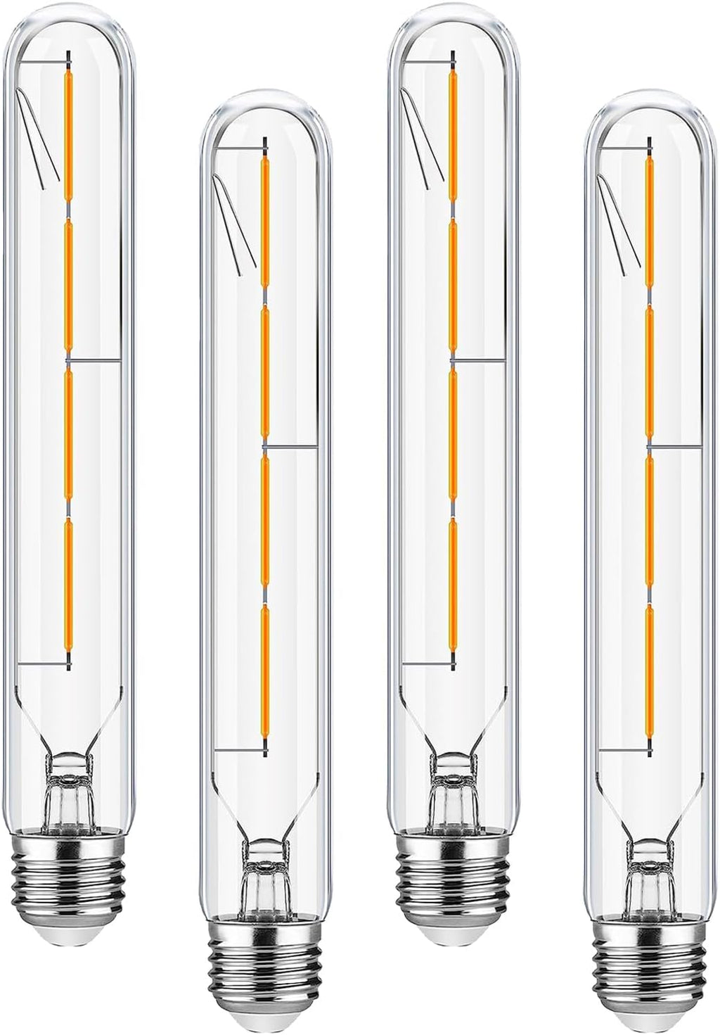 T10 Led Long Bulbs,4W Dimmable Tubular Bulb,40 Watt Equivalent,E26 Edison Style Vintage LED Filament Light Bulb,3000K