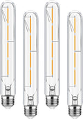 T10 Led Long Bulbs,4W Dimmable Tubular Bulb,40 Watt Equivalent,E26 Edison Style Vintage LED Filament Light Bulb,3000K