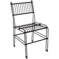 Inspired Bertoia Style Modern Steel Wire Armless Outdoor Dining Chair - Black