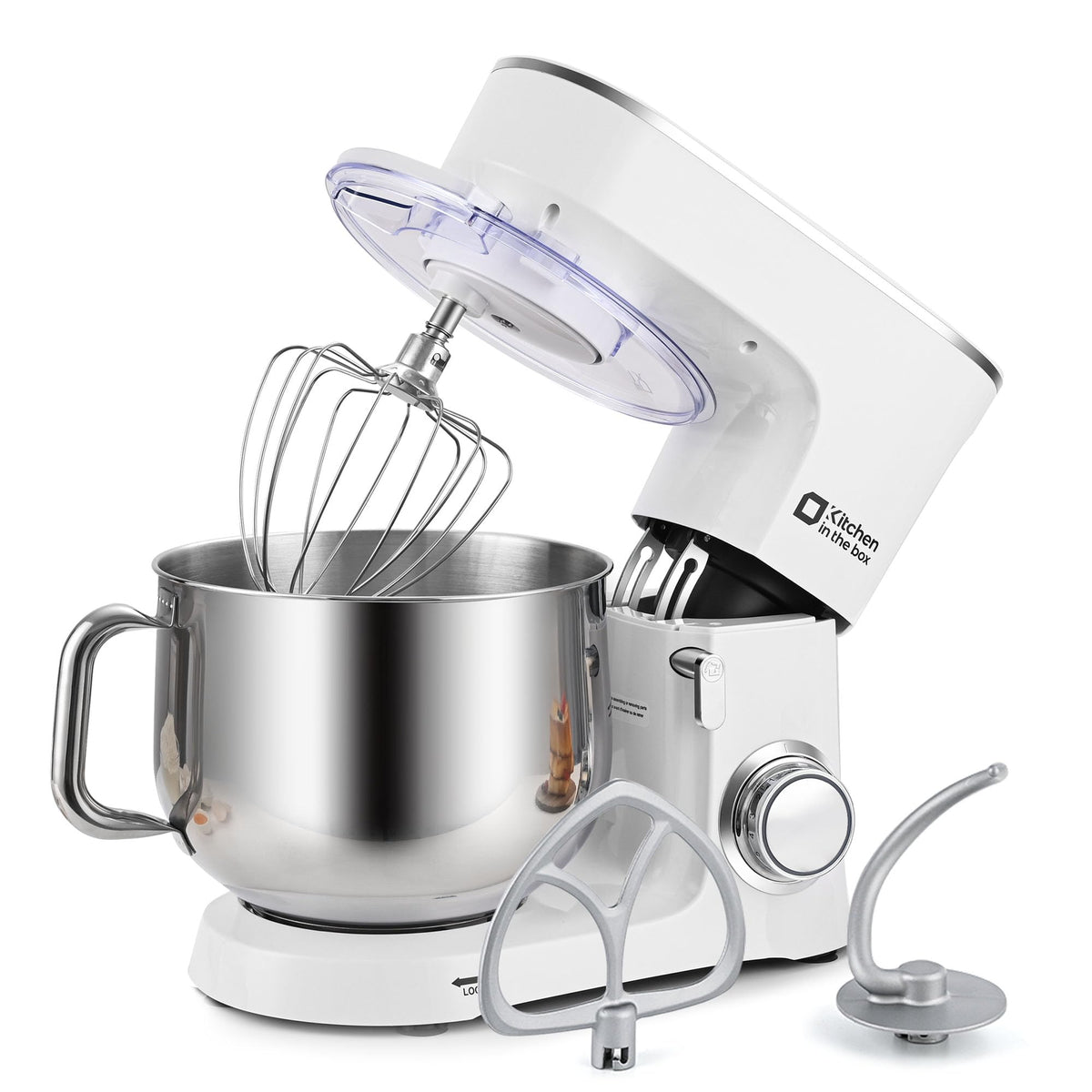 Stand Mixer 8.5 QT, 900W Heavy Dough Mixer White