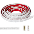 0.8" x16.4FT White Peel and Stick Crown Molding Trim - Flexible PVC Molding for Mirror Frames, Wall Decor & Furniture