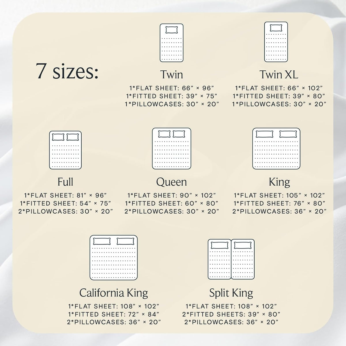 Sheet Set, Bed Sheets 4PC, Deep Pocket Cooling Bed Sheets, Soft Hotel Luxury Bedding for Mattress Wrinkle