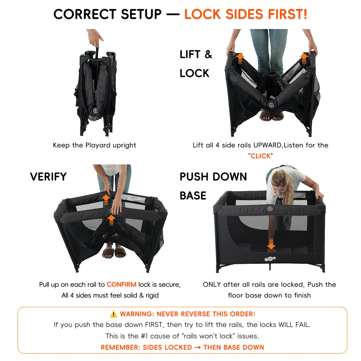 Play Yard Portable Baby Crib Foldable Playard Leightweight Travel Playpen for Tooddlers and Infant Black