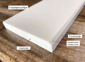 Solid White Engineered Marble Doorway Floor Threshold Saddle Polished, for Shower Curb, Bathroom Vanity Backsplash