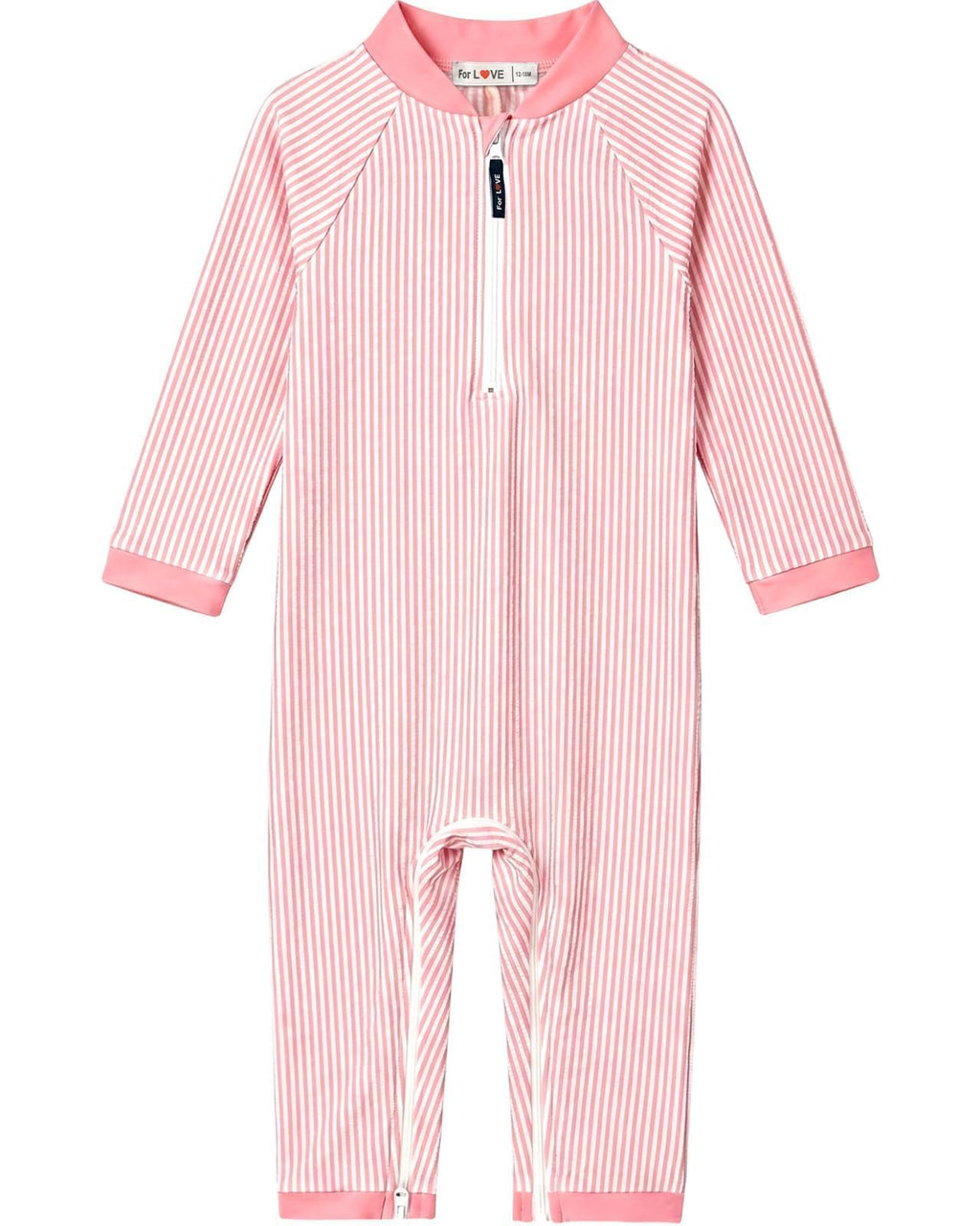 Baby Swimsuit Girl Toddler Rashguard Swimsuit Full Body UV Protection Long Sleeve Swim Zip Girls One Piece Bathing