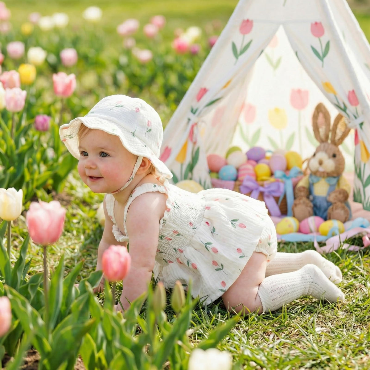 Baby Girl Smocked Romper Dress Summer Outfit Clothes