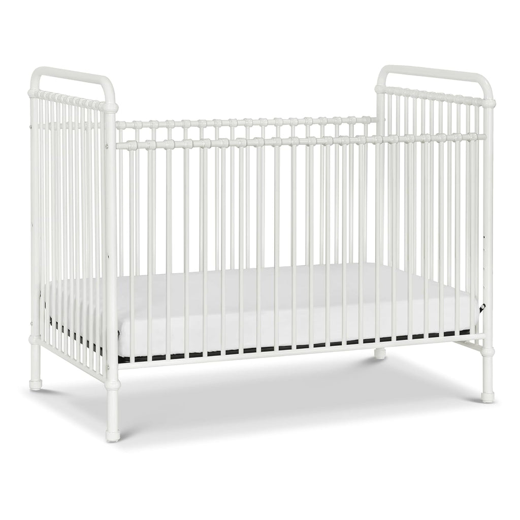 Abigail 3-in-1 Convertible Metal Crib in Washed White, Greenguard Gold Certified | GREENGUARD Gold Certified