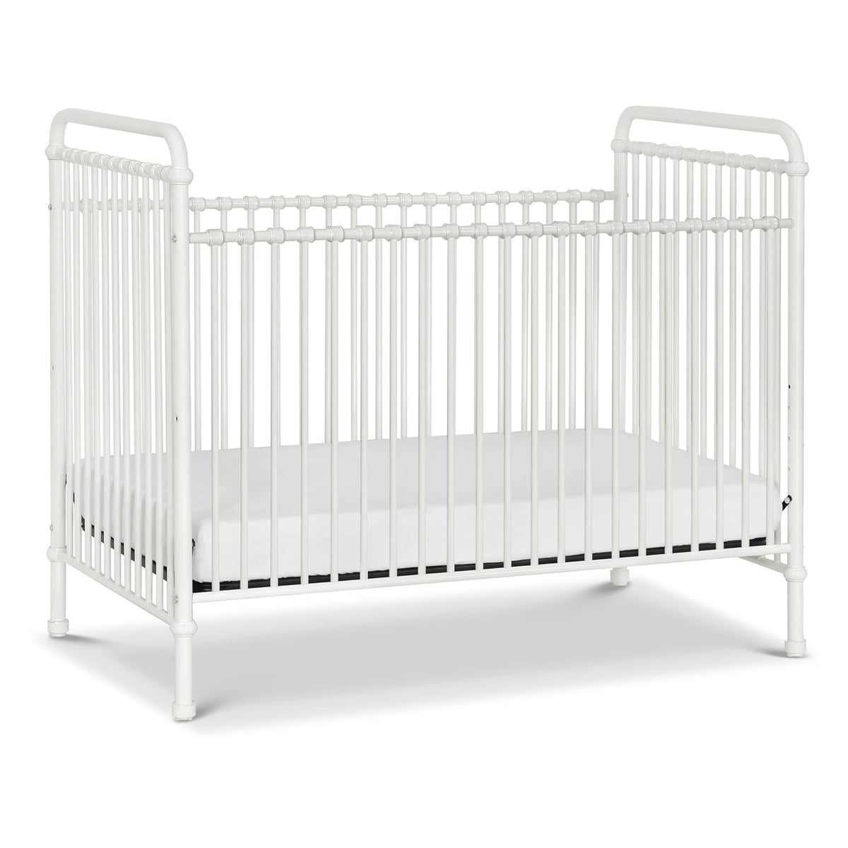 Abigail 3-in-1 Convertible Metal Crib in Washed White, Greenguard Gold Certified | GREENGUARD Gold Certified