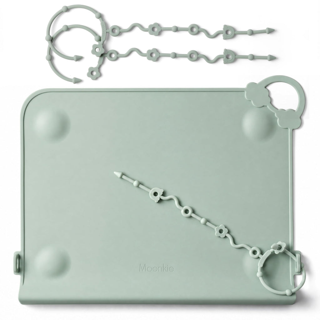 Silicone Suction Placemat for Baby: 4 Suction Bases Prevent Spills