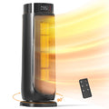 Space Heater, 1500W PTC Ceramic Oscillating Electric Heater,BLACK