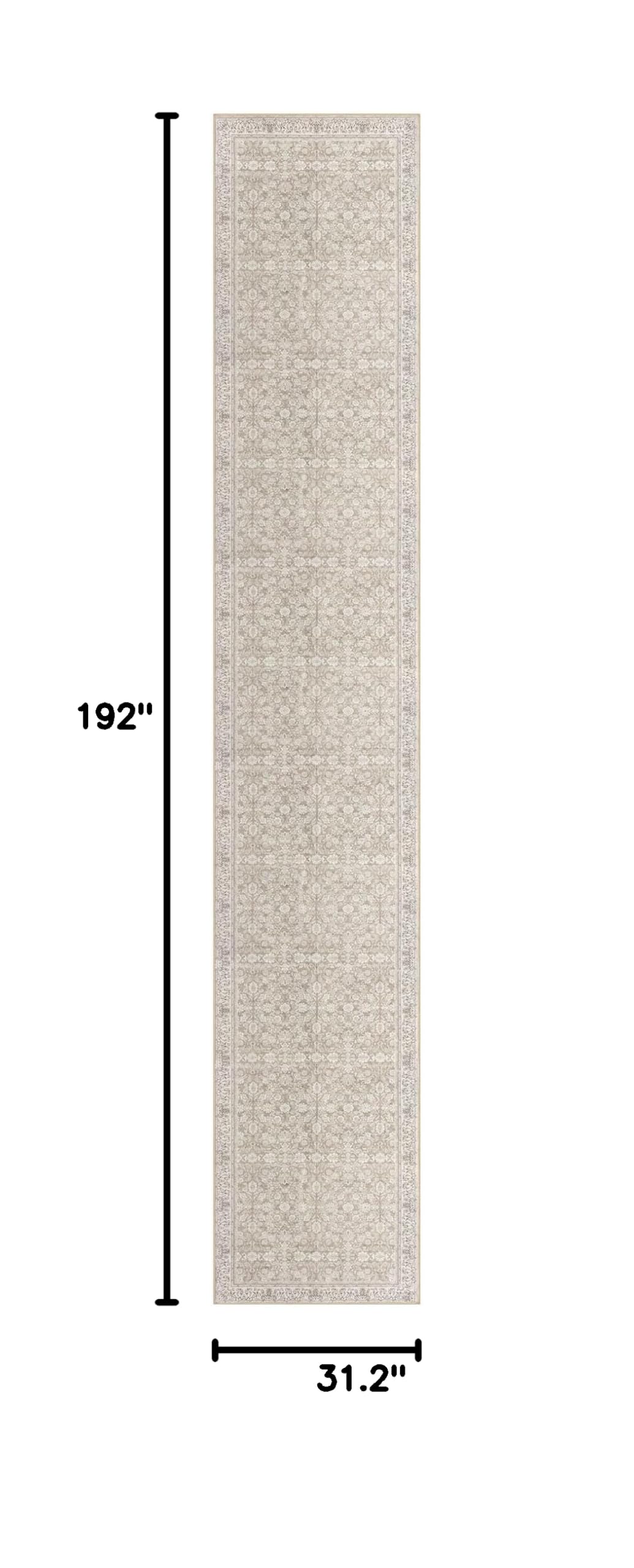 2.6x16 Washable Runner Rug, Non Slip Area Rug Kitchen