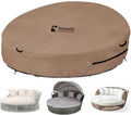 Heavy Duty 600D Waterproof Outdoor Daybed Cover for 75" Round Patio Sofa - UV-Resistant All-Weather Protection