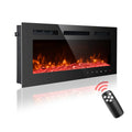 Electric Fireplace Insert 40 Inch, Wall Mounted, Remote Control, 12 Colors