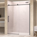 56-60” x 76” Frameless Shower Door, 5/16" (8mm) Clear SGCC Tempered Glass, Bathroom Glass Sliding Shower Doors