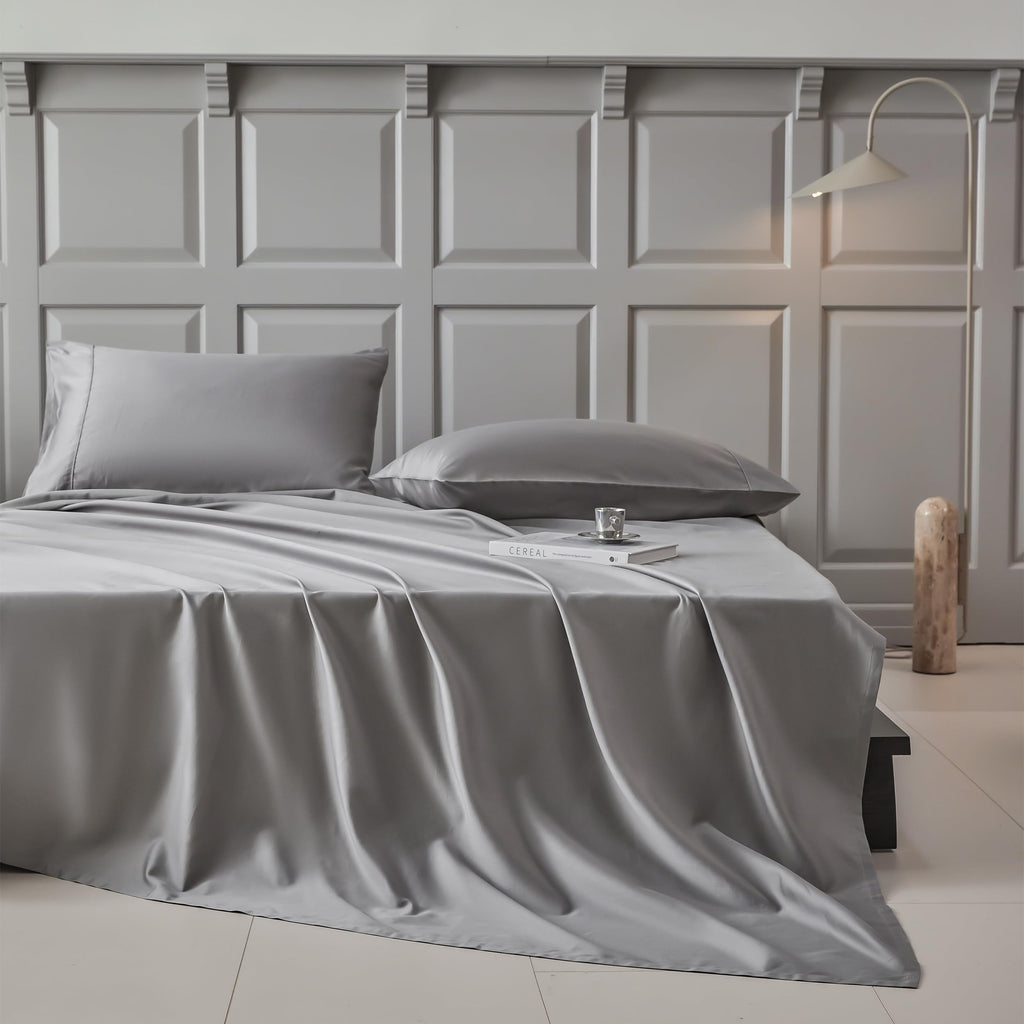100% Supima Cotton 600 Thread Count Sheets-4 Pc Long Staple Pure Soft Sateen Weave Set-16" Deep Pocket Cooling