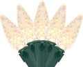 LED Faceted C6 Christmas Light Warm White 66.25' Green Wire