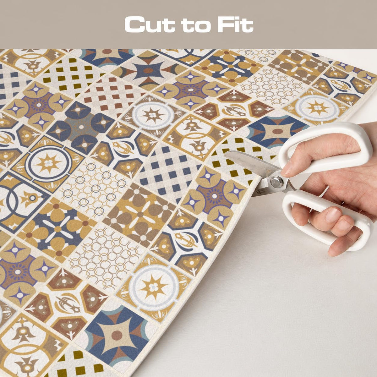 Boho Coffee Mat Cuttable Placemat Quick Dry Dish Mat Counter Sink 16"X24" (Elegant Mosaic C)