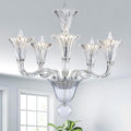 Five-Light Crystal Chandelier for Modern Dining Rooms and Nooks