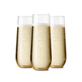 POP 9oz Flute, Premium Quality, Recyclable, Unbreakable & Crystal Clear Plastic Champagne Glasses, Count of 48