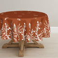 Fall Tablecloth 90 x 90 Inch Round Thanksgiving Wild Flowers