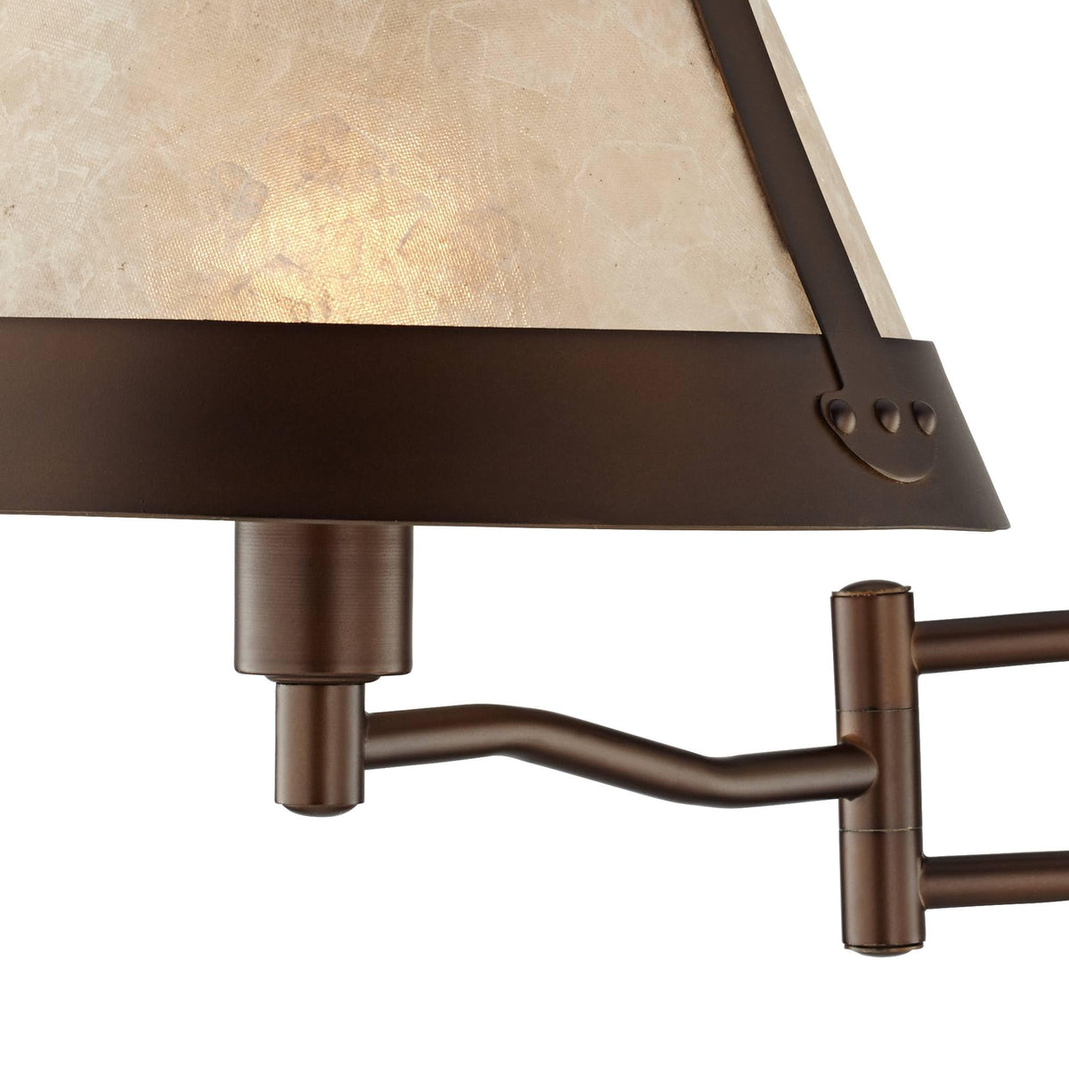 Samuel Mica Shade Plug-In Swing Arm Wall Lamp with Cord Cover Set of 2
