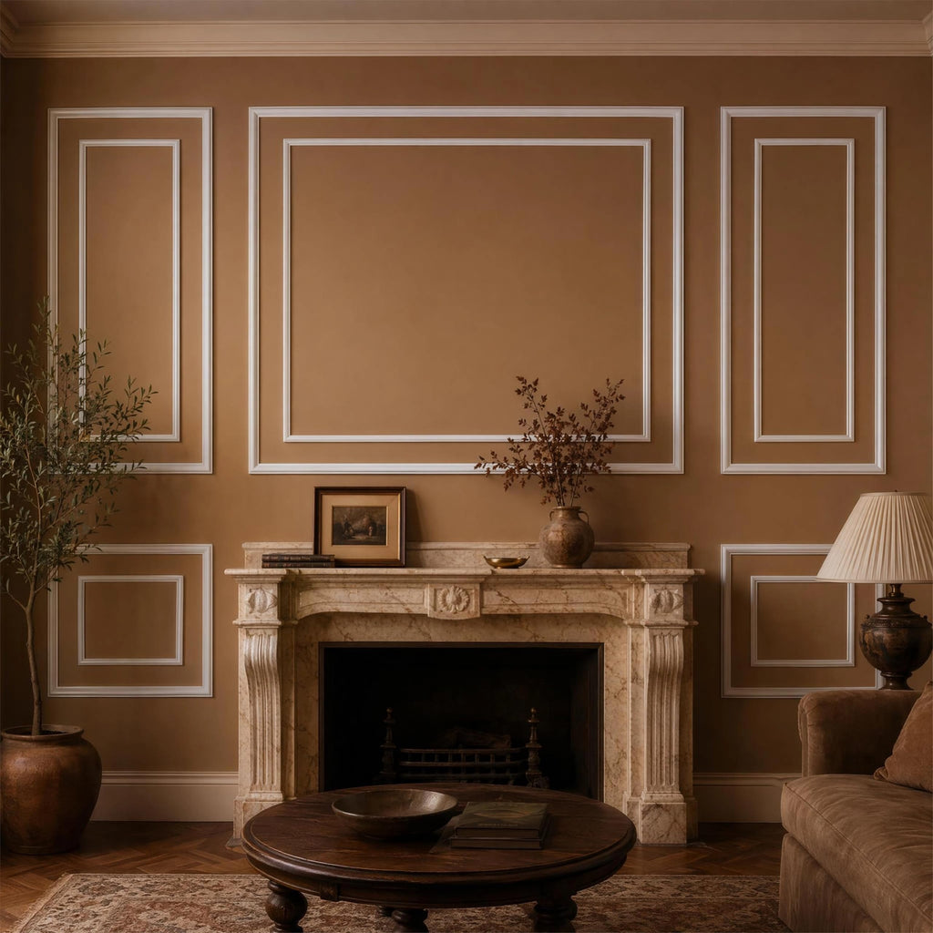 6 Set Peel and Stick Wall Molding Kit,Pre-Cut Bilinear Frame Panels