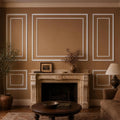 6 Set Peel and Stick Wall Molding Kit,Pre-Cut Bilinear Frame Panels