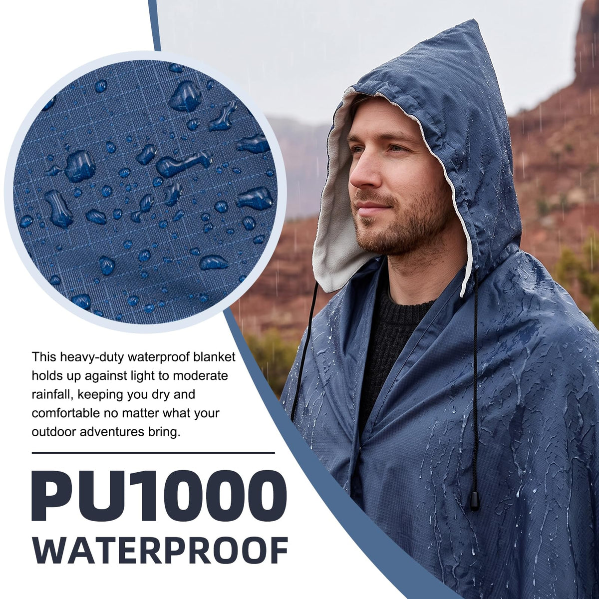 Large Waterproof Outdoor Stadium Blanket 80"x 58"