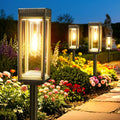 Tall Solar Lights Outdoor, 8 Pack Bright Pathway Lights Solar Powered